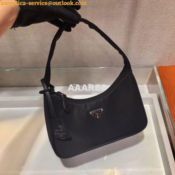 Replica Prada Re-Edition 2000 Nylon Mini-Bag 1NE515 Black 6