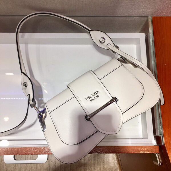 Replica Prada 1BD168 Handbags Prada Shoulder bag White 3