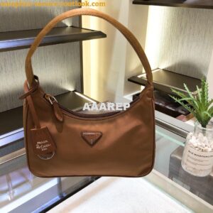 Replica Prada Re-Edition 2000 Nylon Mini-Bag 1NE515 Brown 2