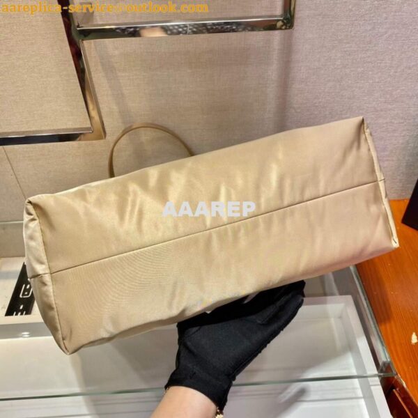 Replica Prada 1BG107 Re Nylon Medium Tote Bag Apricot 5