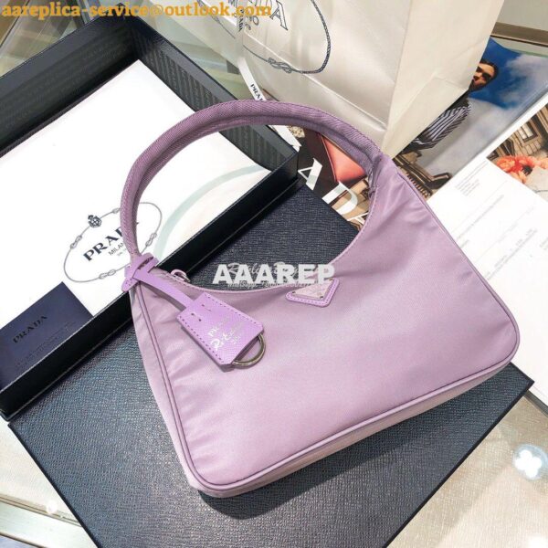 Replica Prada Re-Edition 2000 Nylon Mini-Bag 1NE515 Lavender 5