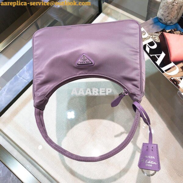 Replica Prada Re-Edition 2000 Nylon Mini-Bag 1NE515 Lavender 6