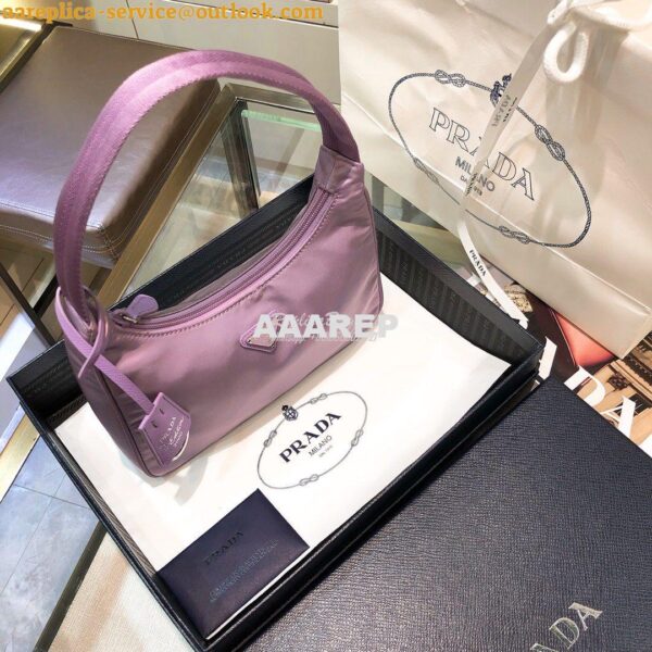 Replica Prada Re-Edition 2000 Nylon Mini-Bag 1NE515 Lavender 7