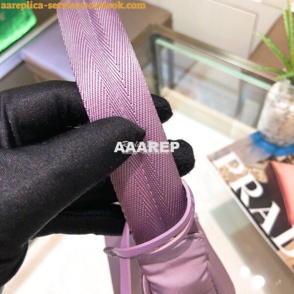 Replica Prada Re-Edition 2000 Nylon Mini-Bag 1NE515 Lavender 9