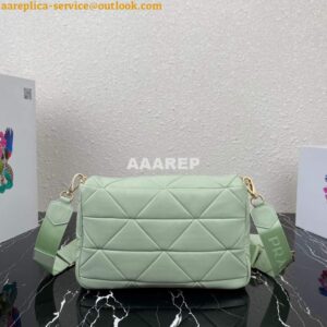 Replica Prada 1BD291 Prada System nappa leather patchwork bag Light Green 2