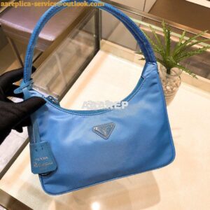 Replica Prada Re-Edition 2000 Nylon Mini-Bag 1NE515 Periwinkle Blue