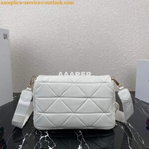 Replica Prada 1BD291 Prada System nappa leather patchwork bag White 2