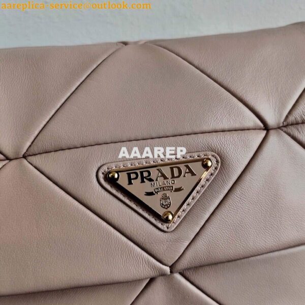 Replica Prada 1BD292 Prada System nappa leather patchwork Bag Apricot 6