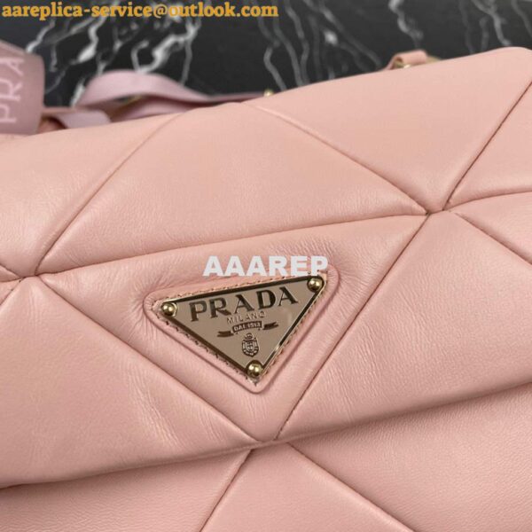 Replica Prada 1BD292 Prada System nappa leather patchwork Bag Light Pink 5