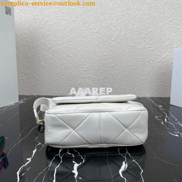 Replica Prada 1BD292 Prada System nappa leather patchwork Bag White 6