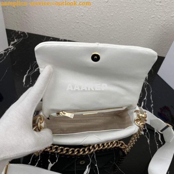 Replica Prada 1BD292 Prada System nappa leather patchwork Bag White 9