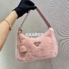 Replica Prada Re-edition 2000 Shearling Mini-bag 1NE515 Periwinkle Blu