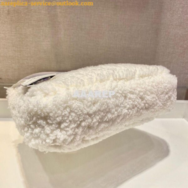 Replica Prada Re-edition 2000 Shearling Mini-bag 1NE515 White 9