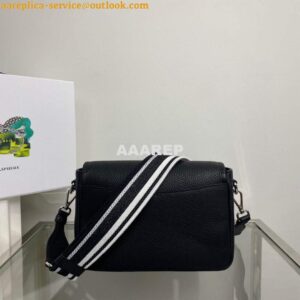 Replica Prada 1BD314 Leather shoulder bag Black