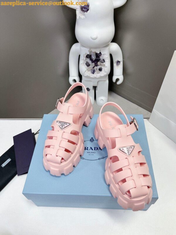 Replica Prada Foam Sandals in Light Pink Rubber 8