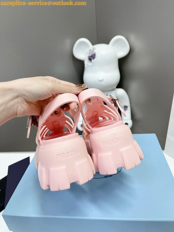 Replica Prada Foam Sandals in Light Pink Rubber 9