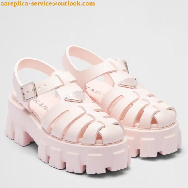 Replica Prada Foam Sandals in Light Pink Rubber 10