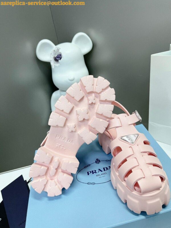 Replica Prada Foam Sandals in Light Pink Rubber 12