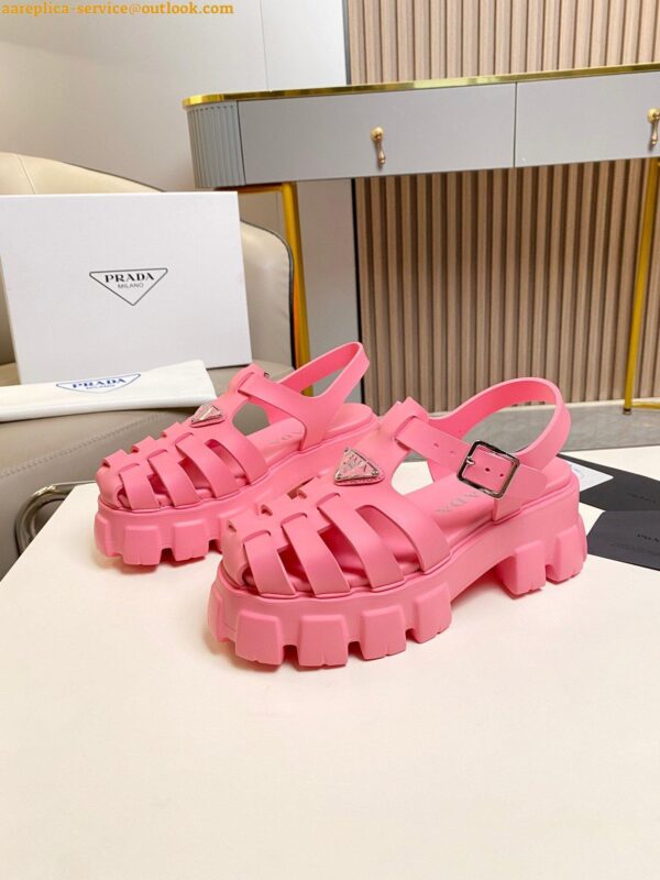 Replica Prada Foam Sandals in Pink Rubber 8