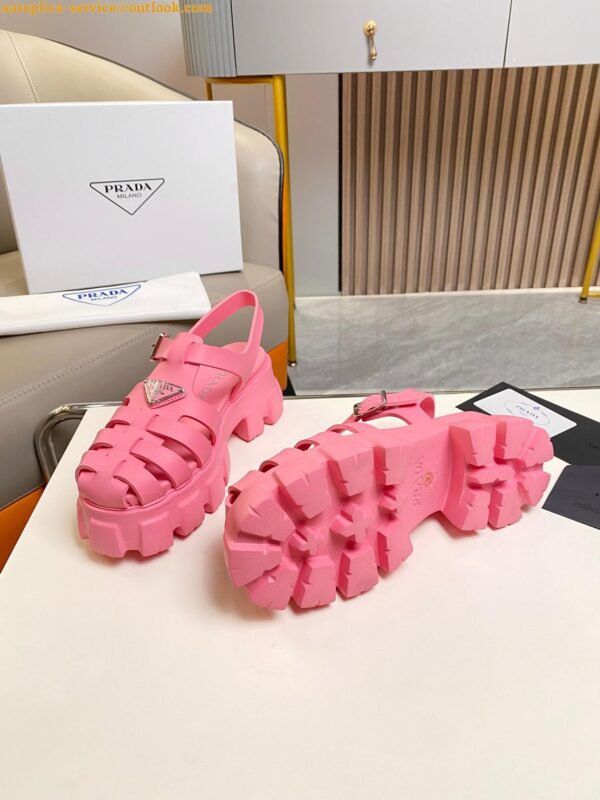 Replica Prada Foam Sandals in Pink Rubber 10