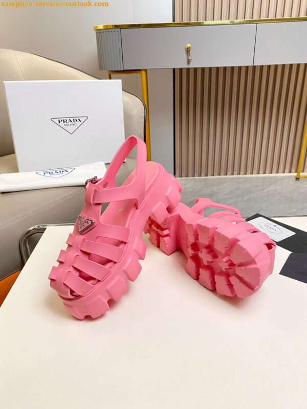 Replica Prada Foam Sandals in Pink Rubber 11