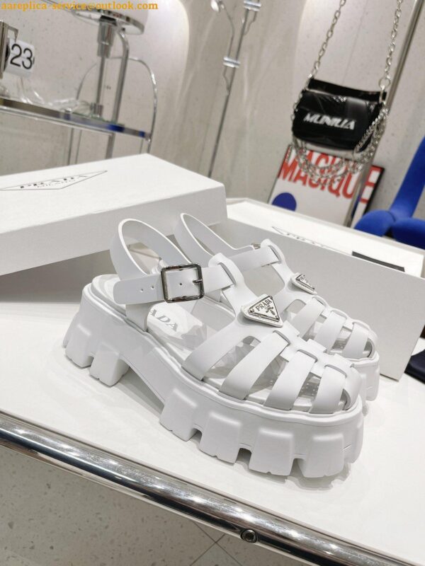 Replica Prada Foam Sandals in White Rubber 5