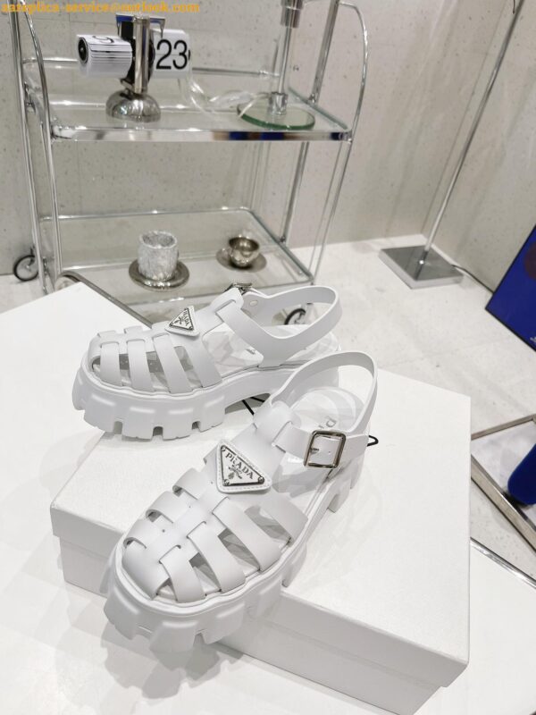 Replica Prada Foam Sandals in White Rubber 6