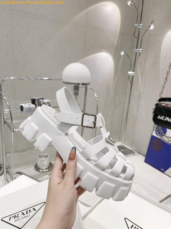 Replica Prada Foam Sandals in White Rubber 8