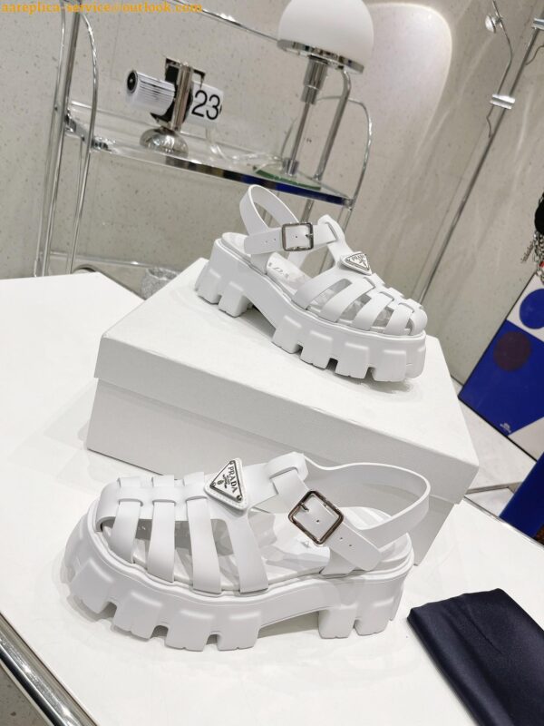 Replica Prada Foam Sandals in White Rubber 10