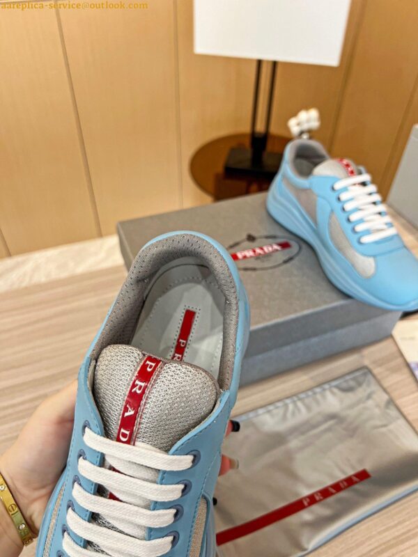 Replica Prada America's Cup Sneakers in Blue Rubber and Bike Fabric 11