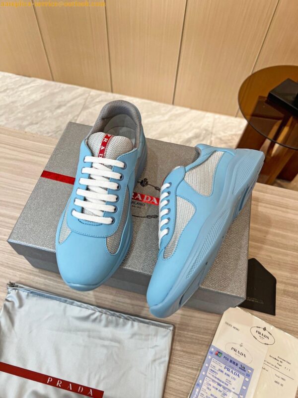 Replica Prada America's Cup Sneakers in Blue Rubber and Bike Fabric 15