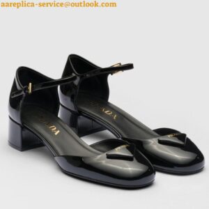 Replica Prada Monolith Padded Sandals In Black Nappa Leather