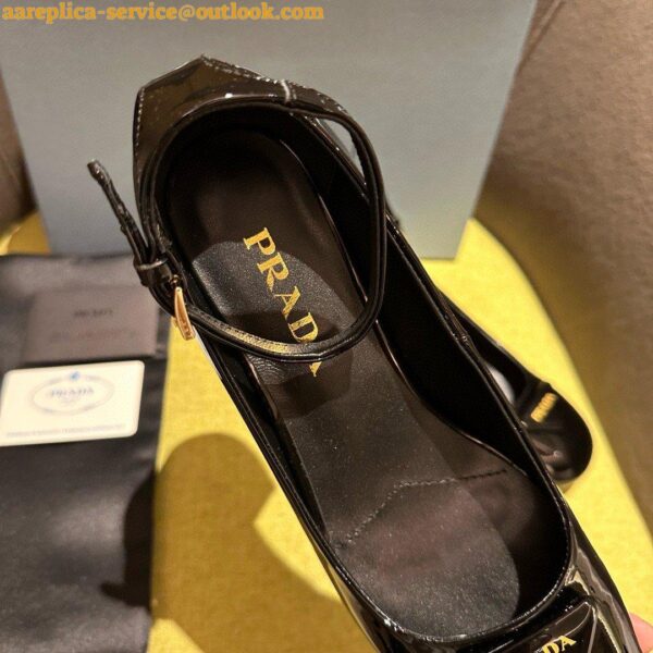 Replica Prada Monolith Padded Sandals In Black Nappa Leather 32