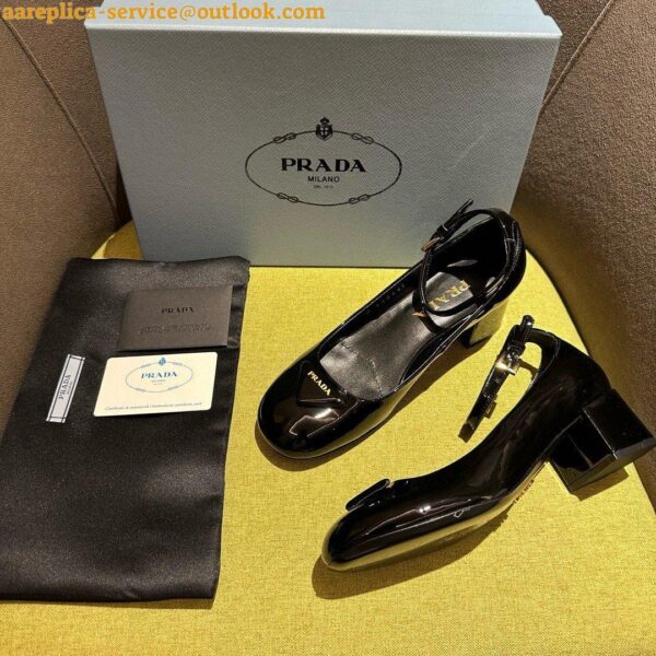 Replica Prada Monolith Padded Sandals In Black Nappa Leather 33