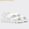 Replica Prada Padded Sandals In Beige Nappa Leather