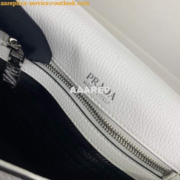 Replica Prada 1BD314 Leather shoulder bag White 9