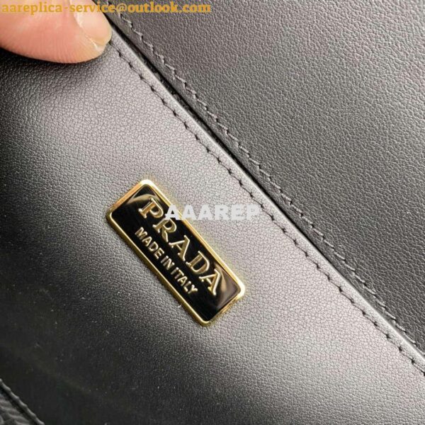 Replica Prada 1BD320 Prada Emblème Saffiano Shoulder Bag Black 10