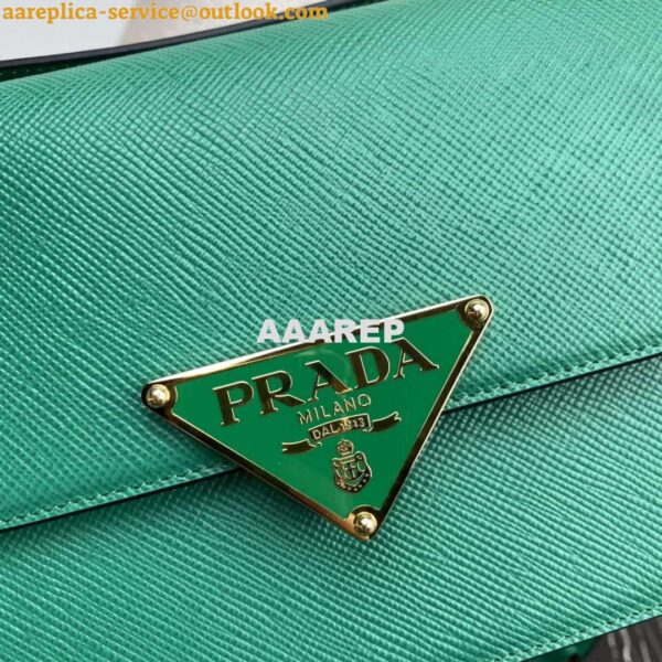 Replica Prada 1BD320 Prada Emblème Saffiano Shoulder Bag Green 5