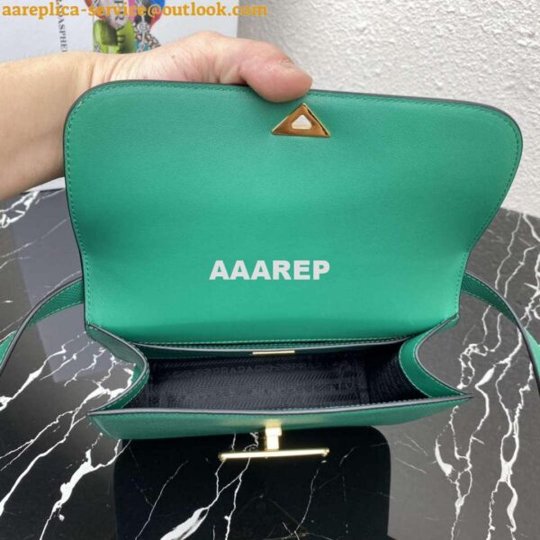 Replica Prada 1BD320 Prada Emblème Saffiano Shoulder Bag Green 9