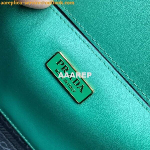 Replica Prada 1BD320 Prada Emblème Saffiano Shoulder Bag Green 10