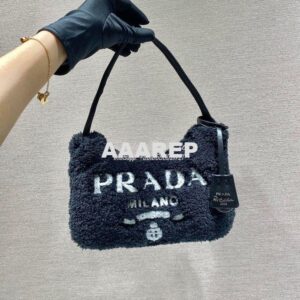 Replica Prada Re-edition 2000 Terry Mini-bag 1NE515 Black