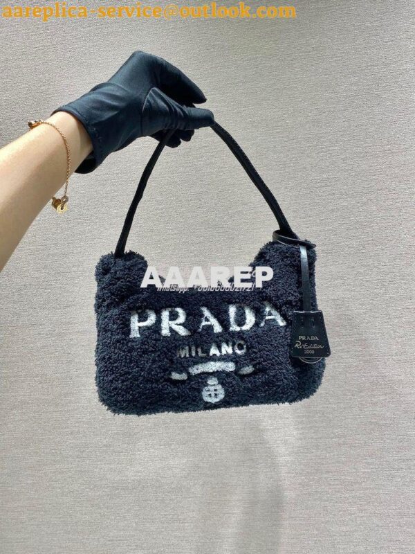 Replica Prada Re-edition 2000 Terry Mini-bag 1NE515 Black 3