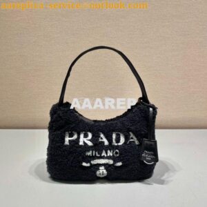 Replica Prada Re-edition 2000 Terry Mini-bag 1NE515 Black 2