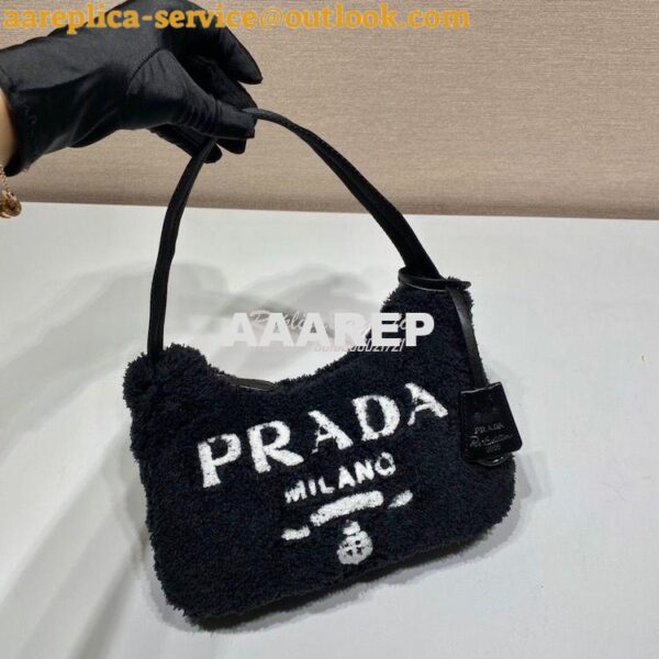 Replica Prada Re-edition 2000 Terry Mini-bag 1NE515 Black 5