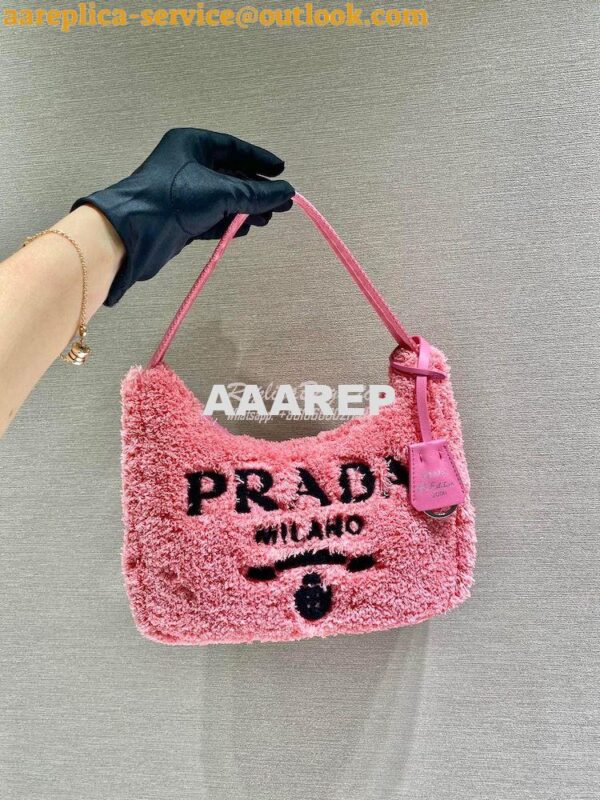 Replica Prada Re-edition 2000 Terry Mini-bag 1NE515 Pink 3