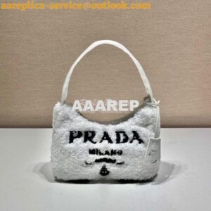 Replica Prada Re-edition 2000 Terry Mini-bag 1NE515 White 2