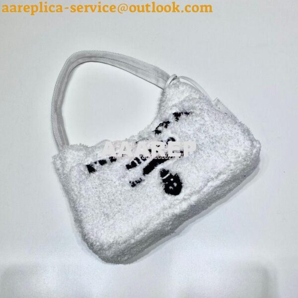 Replica Prada Re-edition 2000 Terry Mini-bag 1NE515 White 6