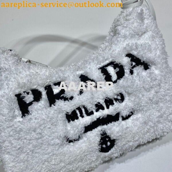 Replica Prada Re-edition 2000 Terry Mini-bag 1NE515 White 7