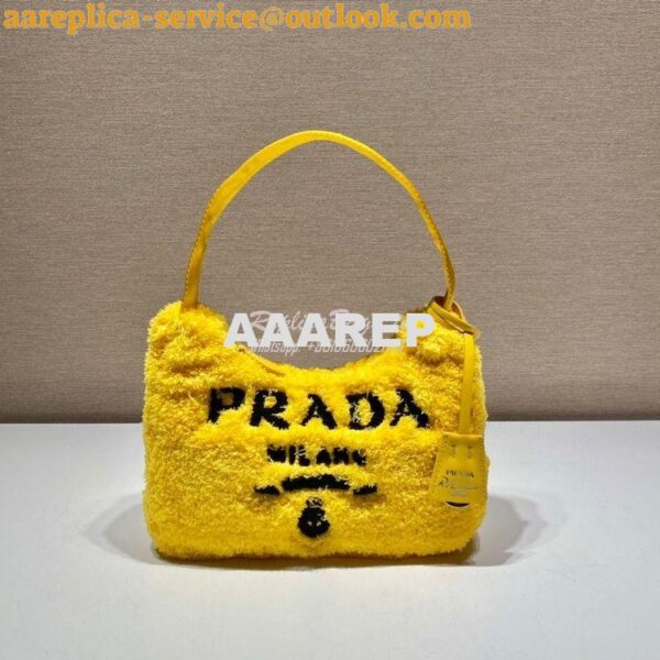 Replica Prada Re-edition 2000 Terry Mini-bag 1NE515 Yellow 4