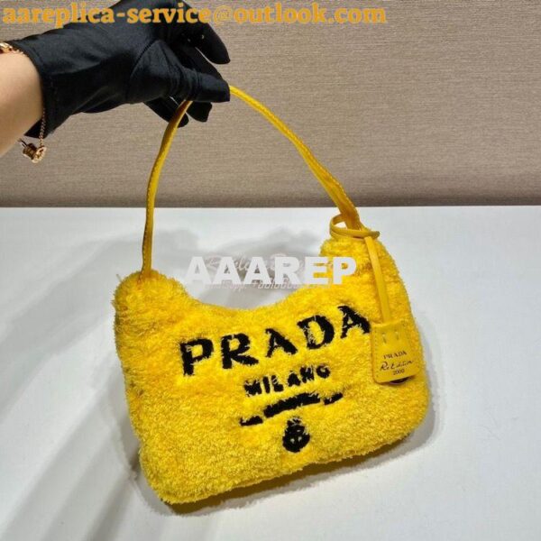 Replica Prada Re-edition 2000 Terry Mini-bag 1NE515 Yellow 5